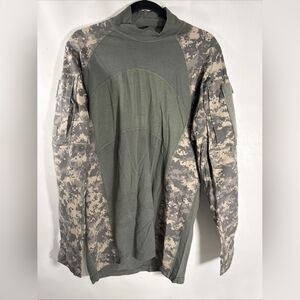 Army Combat Shirt Jacket Green Digi Camo Mens Size M Flame Resistant EUC